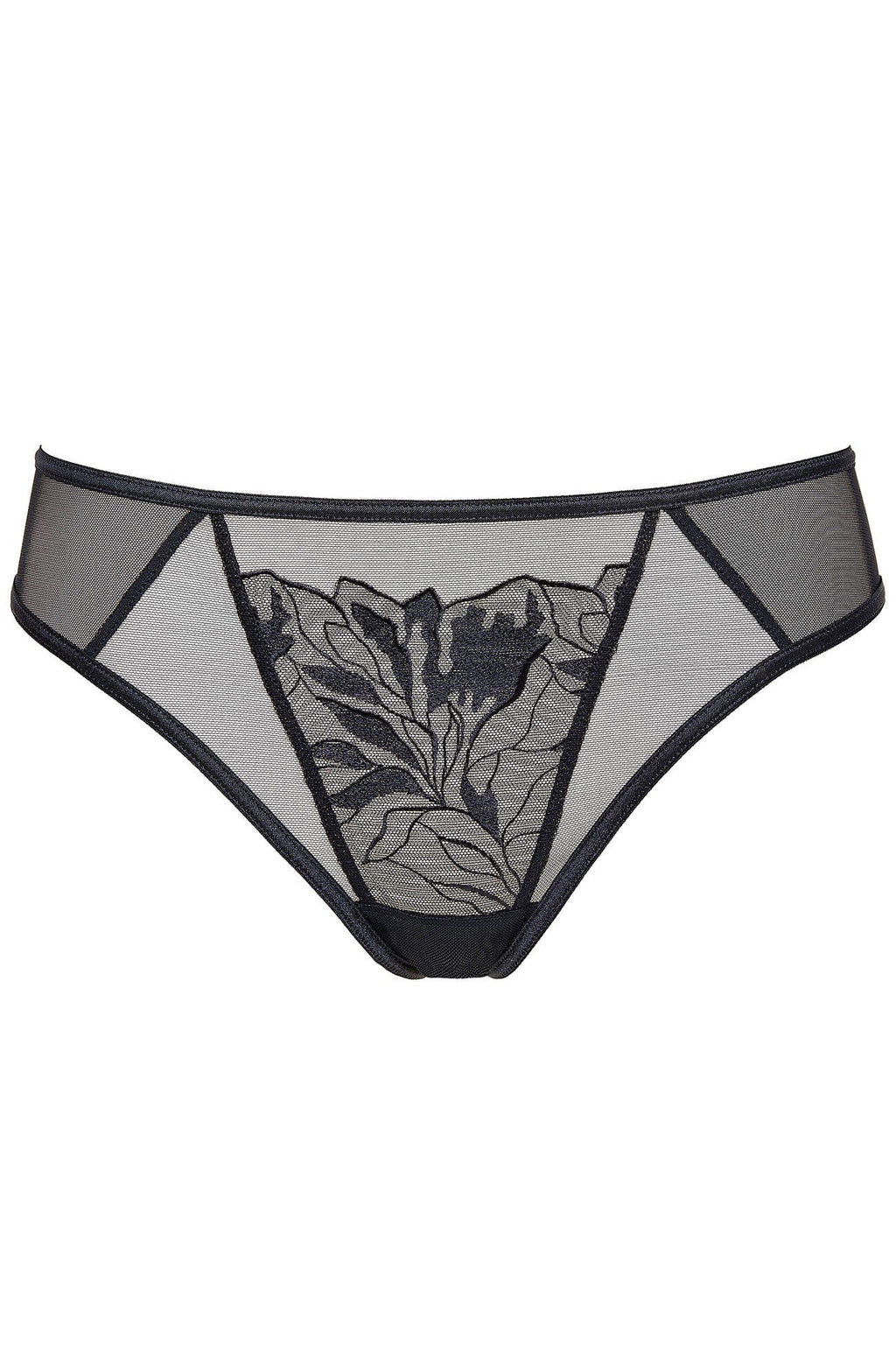 Sheer Mesh Thong Panty Gorteks Coco Black