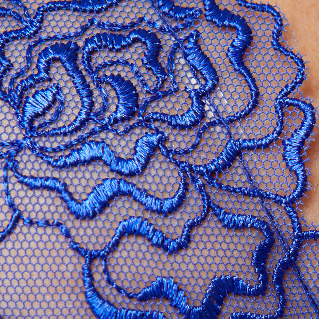 Sheer Mesh Balconette Bra Gorteks Pamela Sapphire