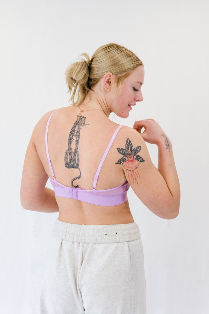Frosted Lilac Mesh Bra