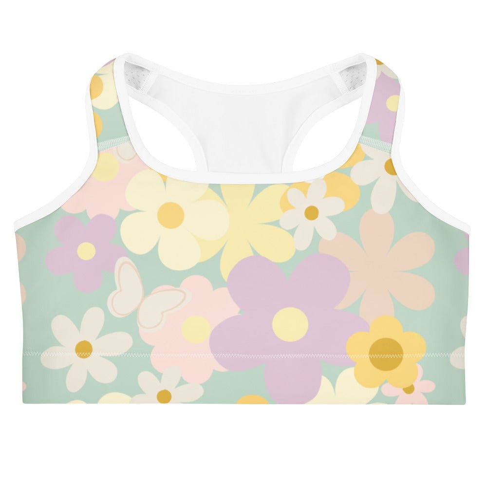 Pastel floral Sports bra